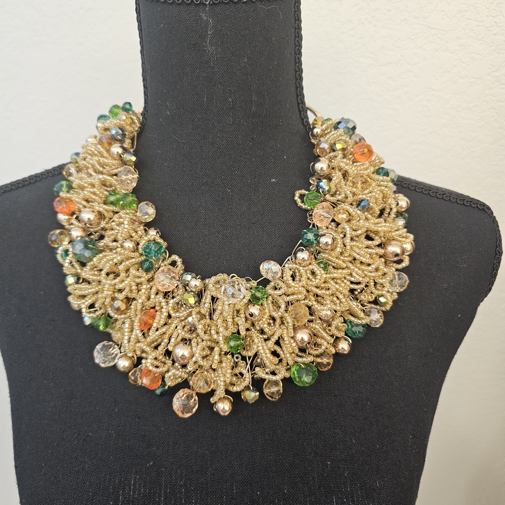 Cato Gold Necklace with Multicolor Beads